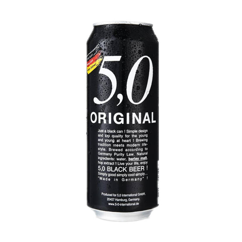 5.0 德国进口箱装黑啤酒