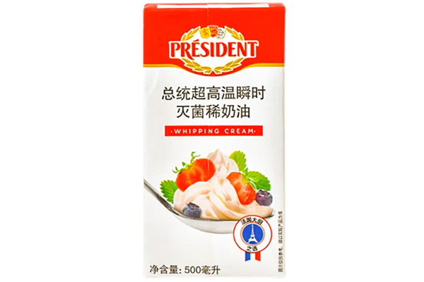 总统 超高温瞬时灭菌稀奶油
