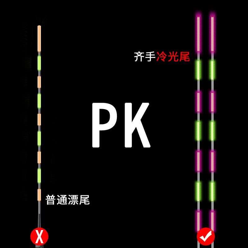 齐手高灵敏夜光漂鱼漂醒目水下无影电子漂夜钓鲫鱼漂超亮鲤鱼浮漂