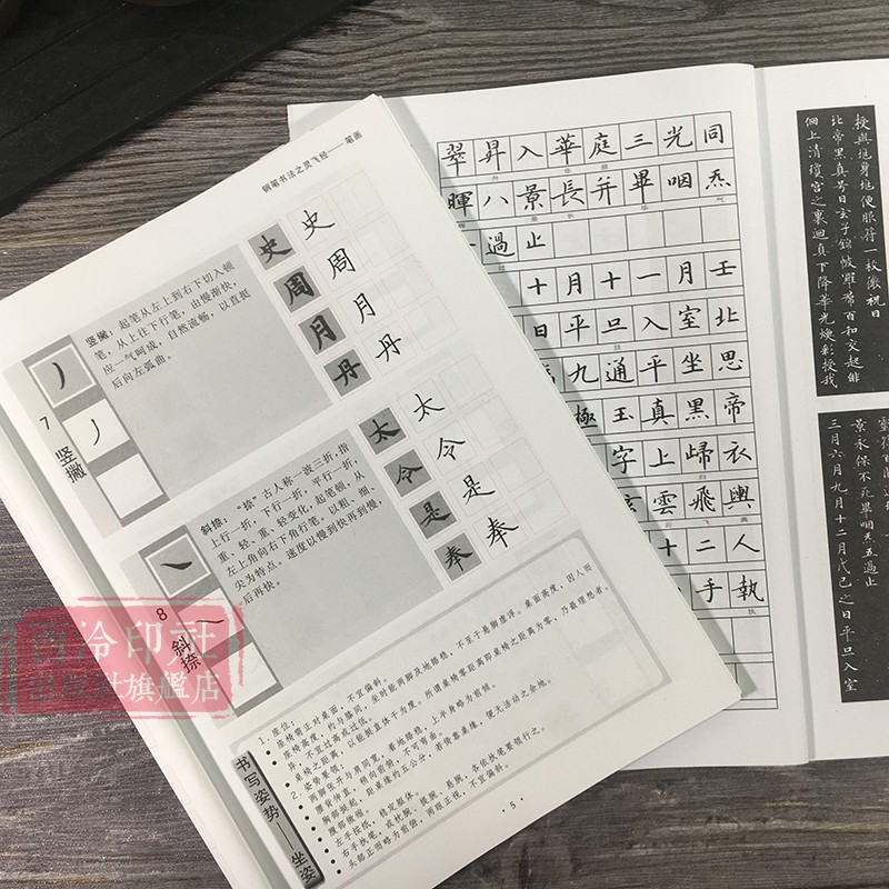 钢笔灵飞经套书全2册笔画部首字帖