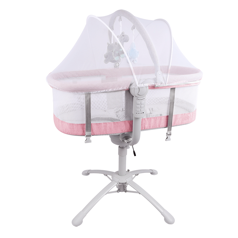 新生儿婴儿床电动摇椅多功能三合一可移动餐椅宝宝可坐躺哄睡摇篮