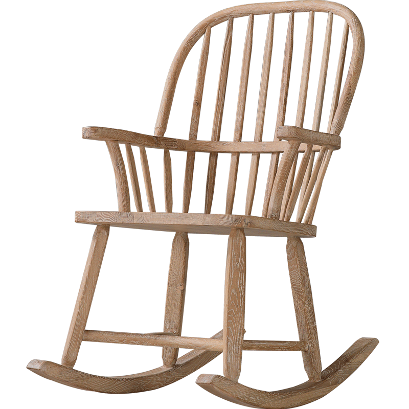 hc美式乡村橡木做旧餐椅休闲孔雀椅