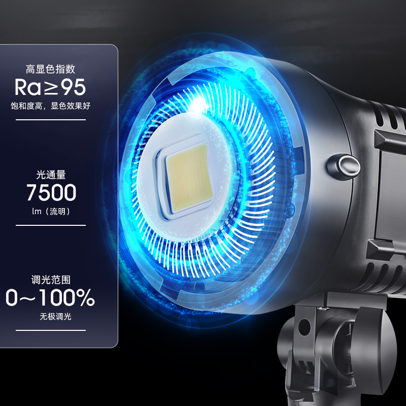 【专业直播灯光】150W补光灯主播用美颜嫩肤led摄影灯打光灯拍照室内专用服装视频拍摄影棚球形常亮柔光灯箱