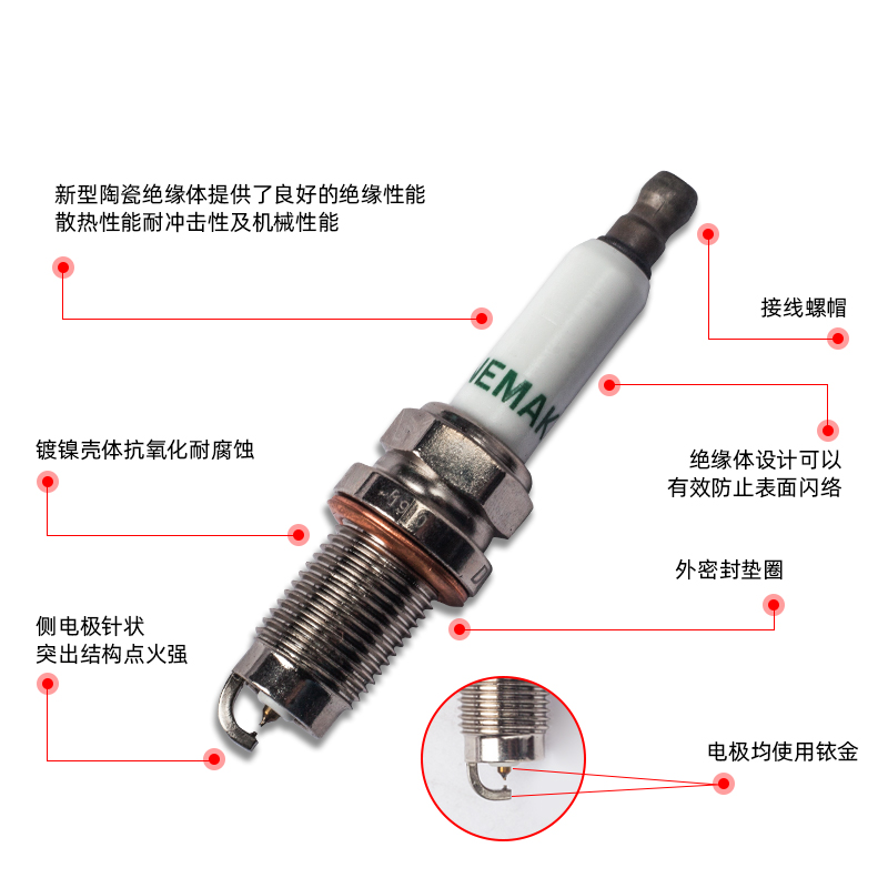 正品铱金铱铂金双白金原装火花塞