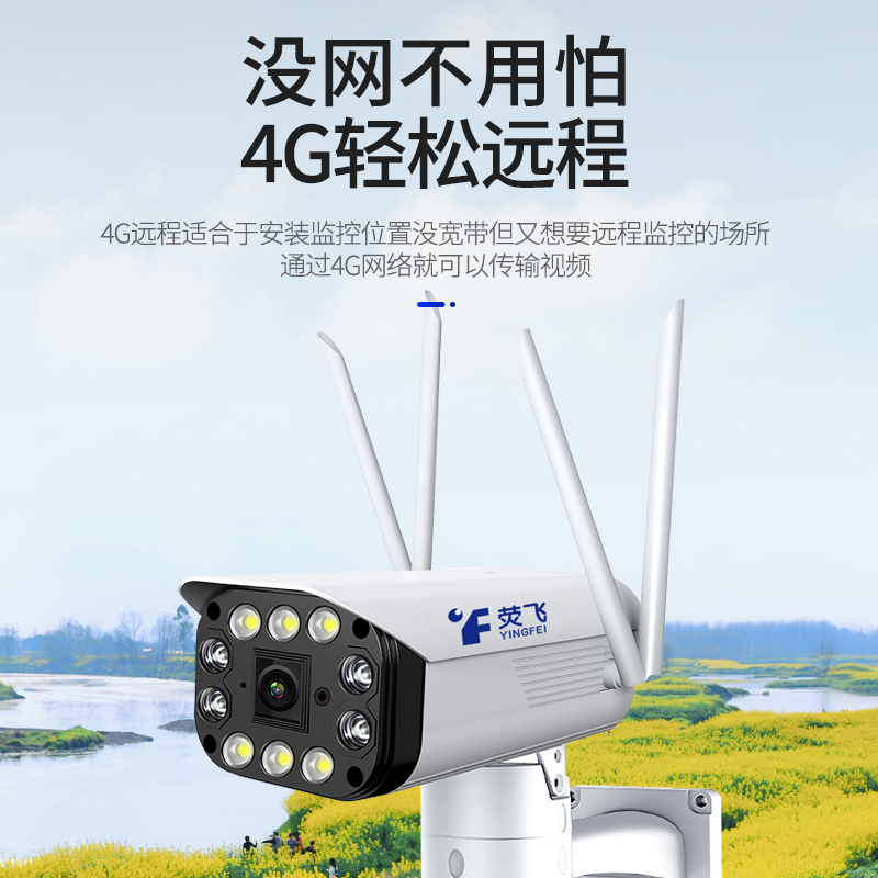 4g无线摄像头不用wifi插卡监控器